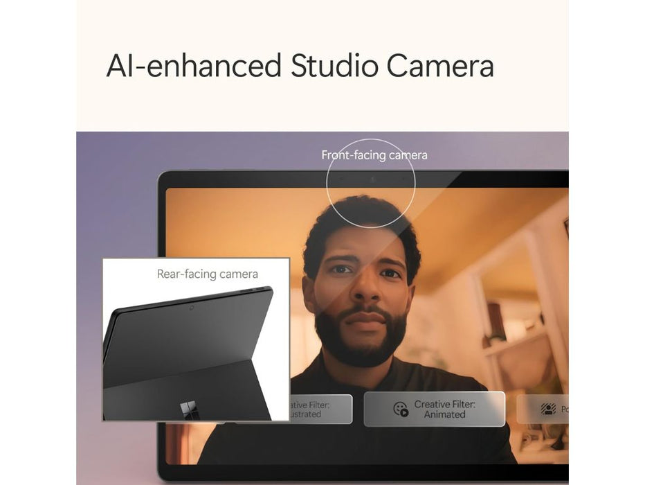 Microsoft Surface Pro 11th Edition Copilot+ PC Edition, Snapdragon X Elite CPU, 16GB, 512GB, 13 Inch Touchscreen, Windows 11, Black | ZIA-00025